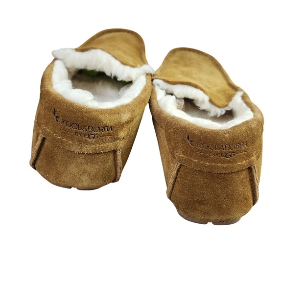 Koolaburra by UGG Womens Moccasin Slippers‎ Brown Suede Shearling Lined Sz 12 - Picture 9 of 10